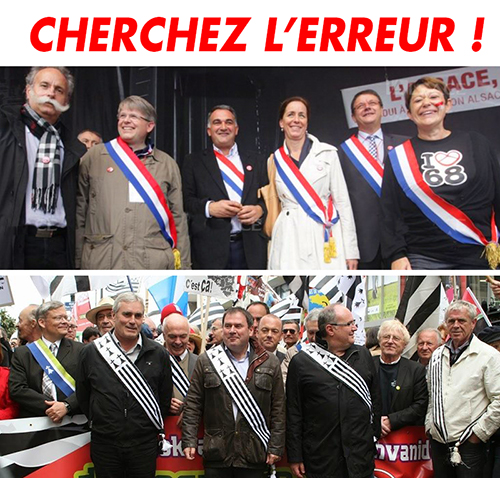 Les élus bretons manifestent sous leurs couleurs. Les élus alsaciens n'osent pas porter les leurs. Qui Manuel Valls respecte-t-il ?